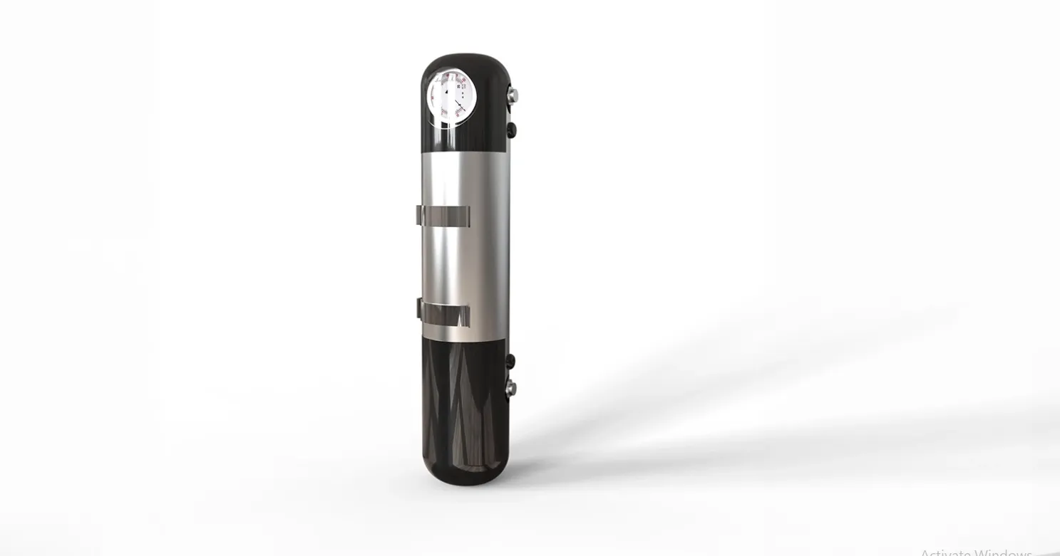 Sleek modern fire extinguisher designed for compact fire protection services.